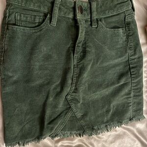 Green Corduroy Skirt